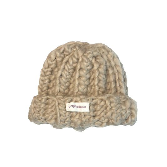chunky beanie- beige