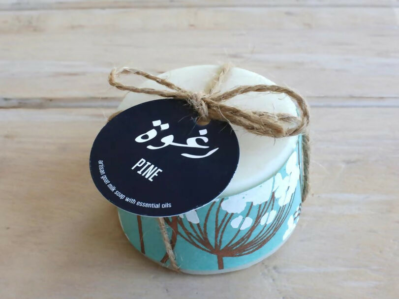 Raghwe Round Soap Bar with essential oils and goats milk