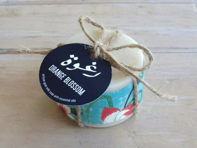 Raghwe Round Soap Bar with essential oils and goats milk