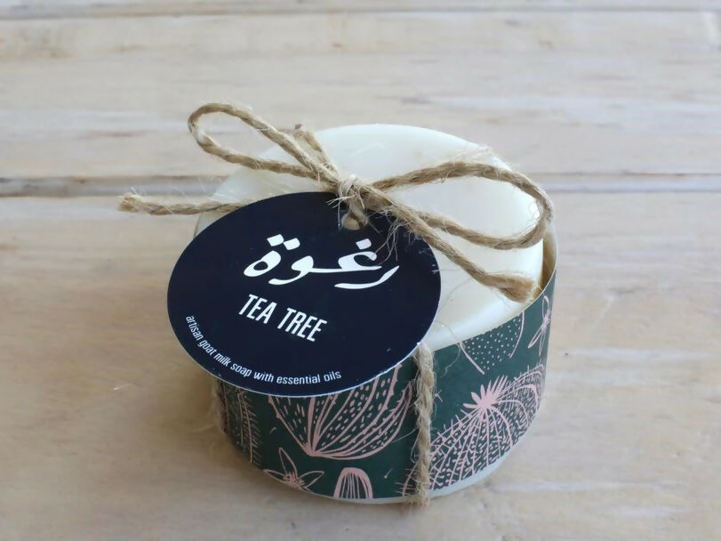 Raghwe Round Soap Bar with essential oils and goats milk