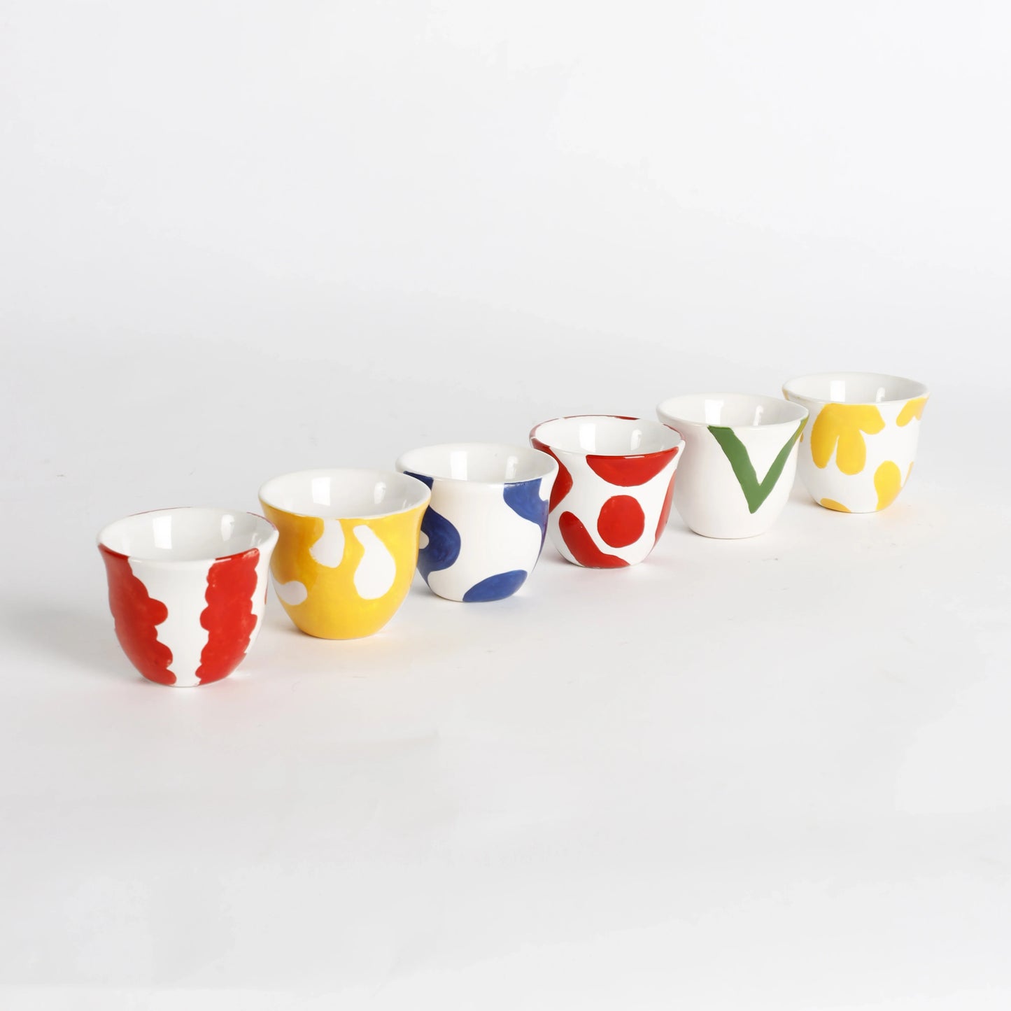 Arabic Coffee Cup Set of 6 Mix Patterns