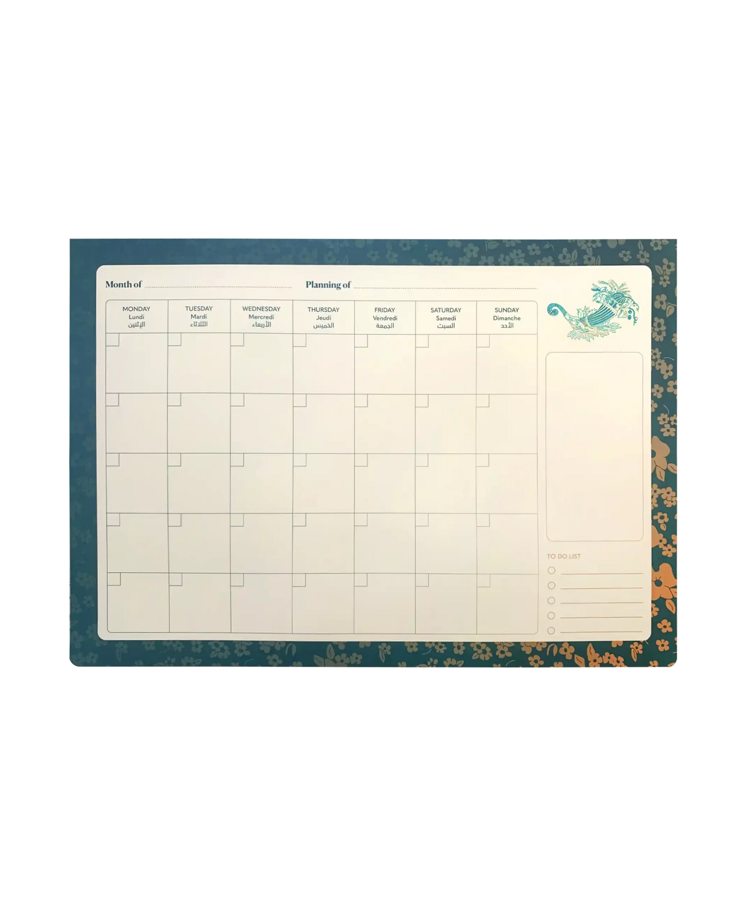 Cornucopia Monthly Perpetual Planner with Blue Foil