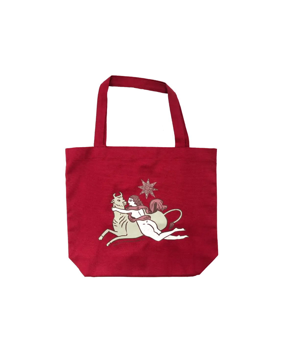 EUROPA AND ZEUS Burgundy Tote Bag