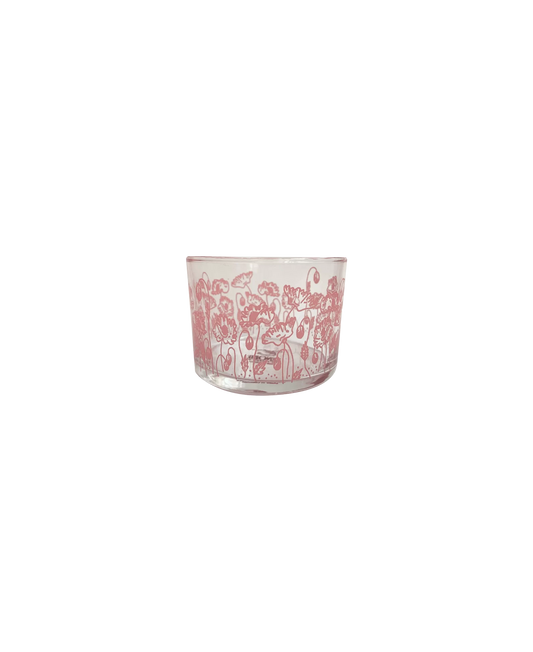 Poppy Pink Glass Cup