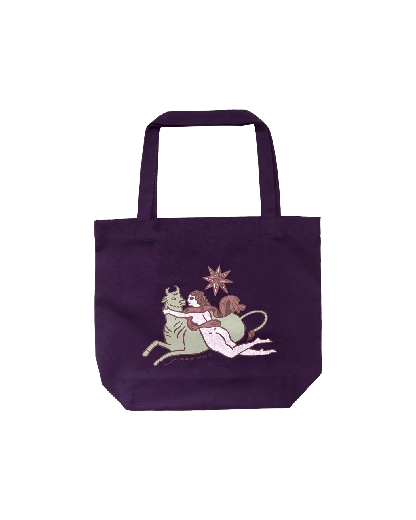 EUROPA AND ZEUS Deep Purple Tote Bag