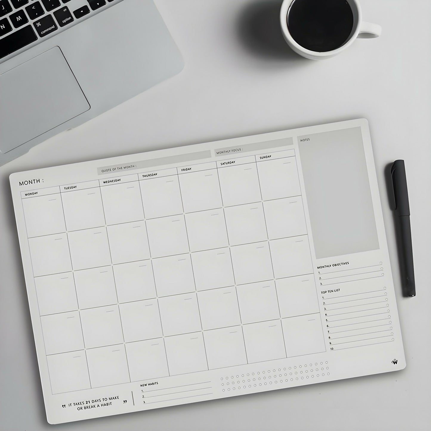 Monthly Desk Pad