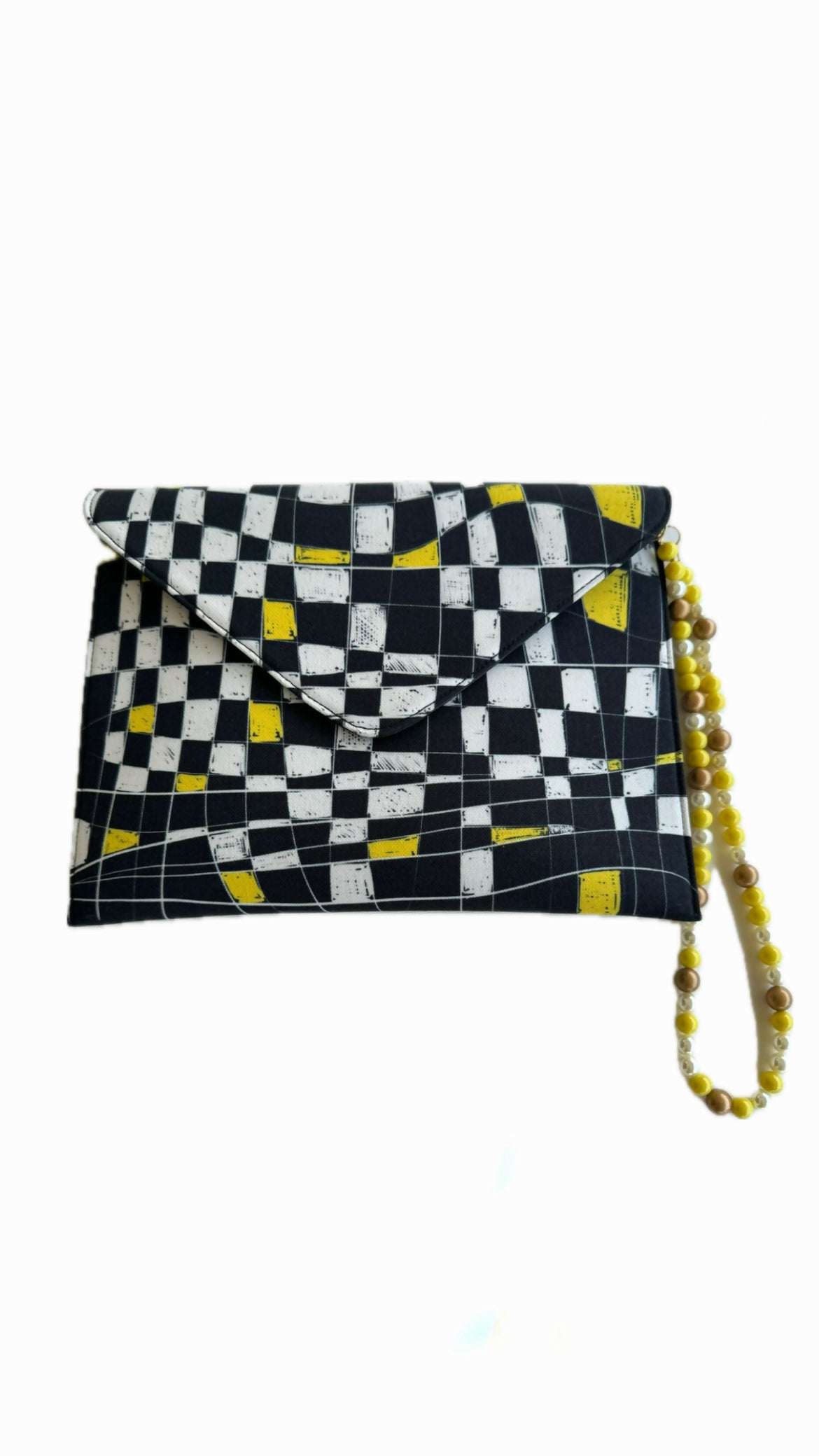 Wavy Checkered Clutch