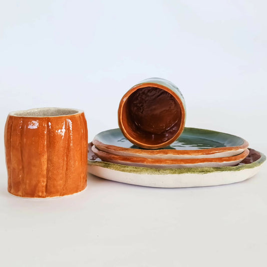 Forest Amber Plates Set