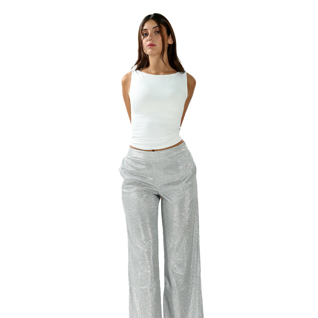 GLINT TROUSERS in silver