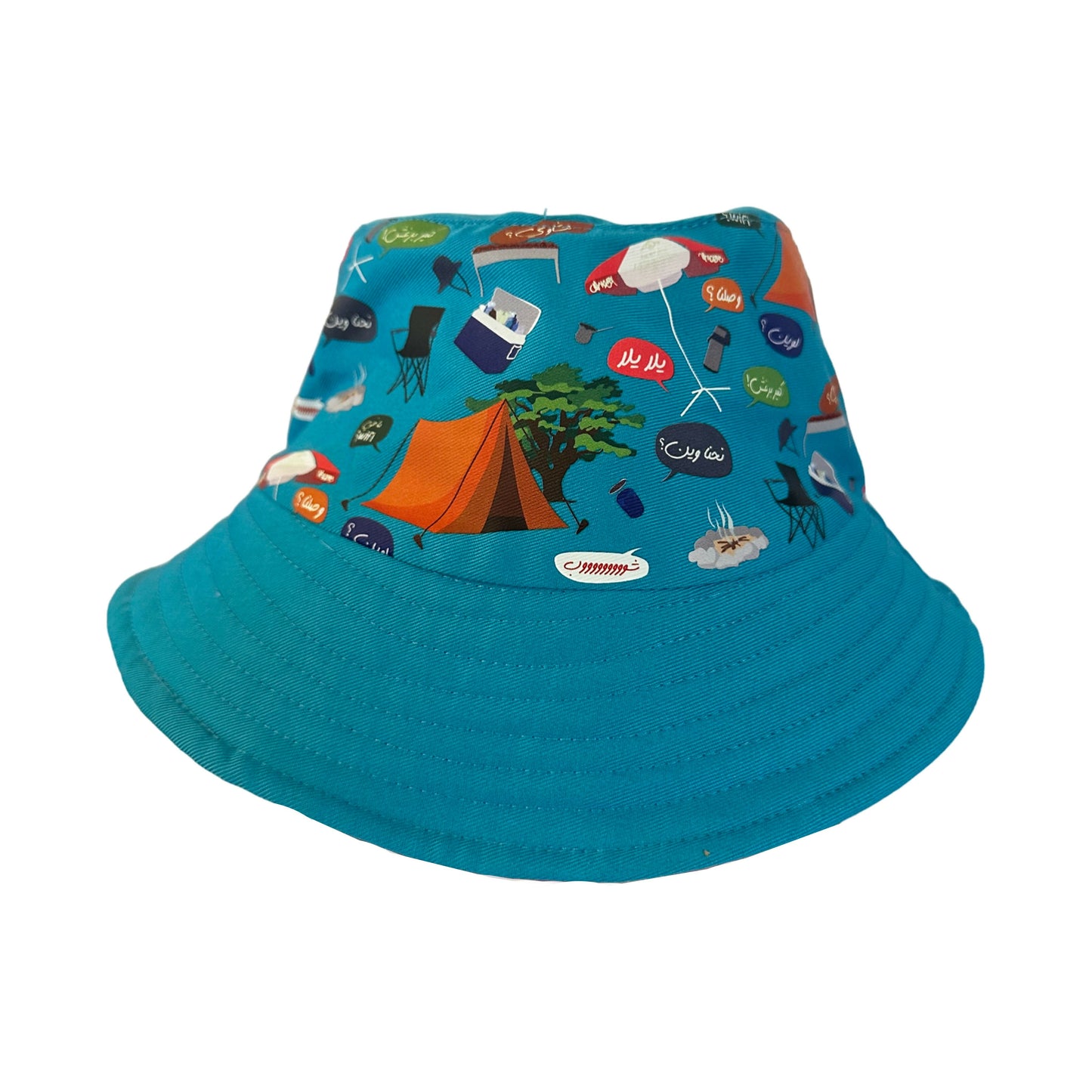 Bucket Hat: Camping icons