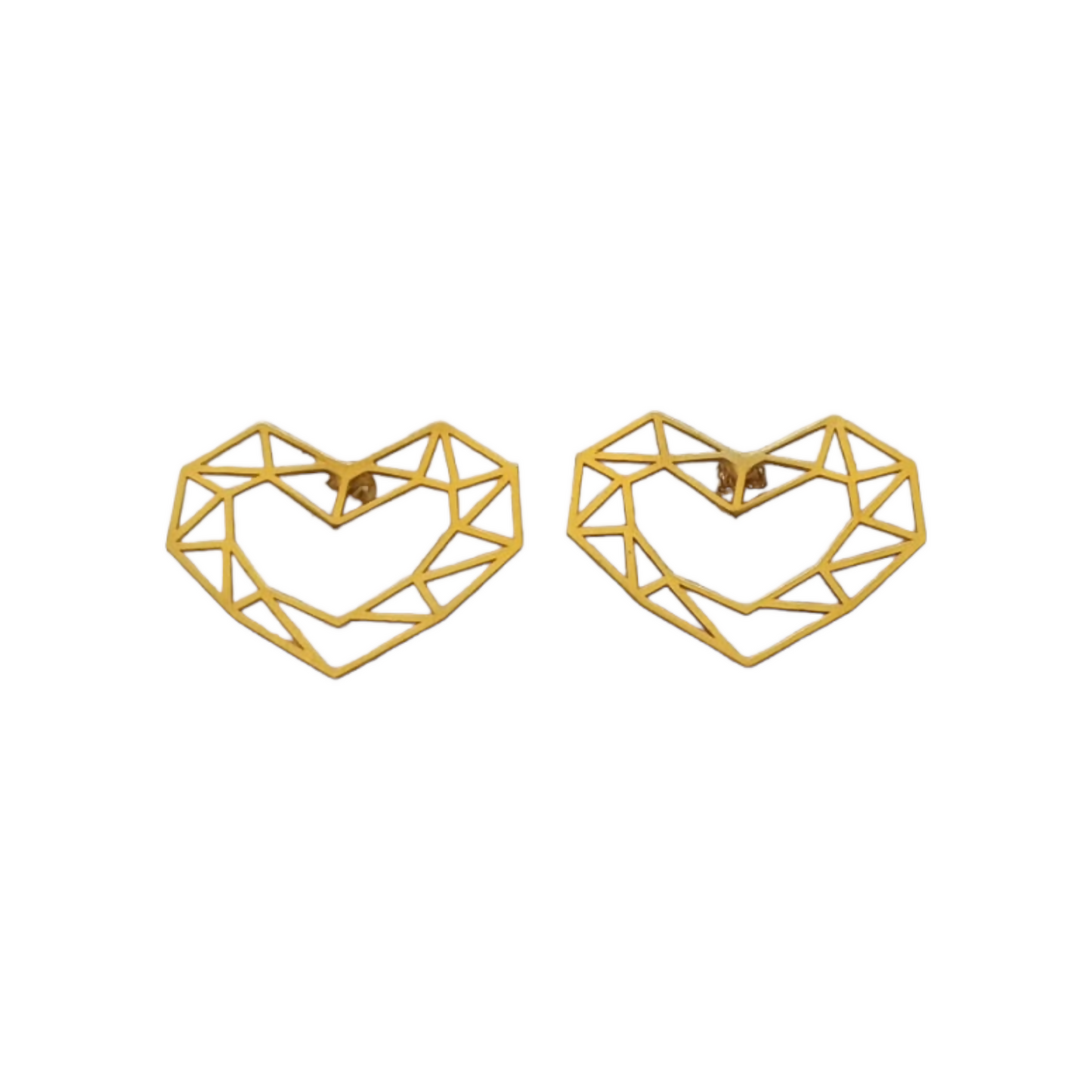 Geometrical Hearts Earrings