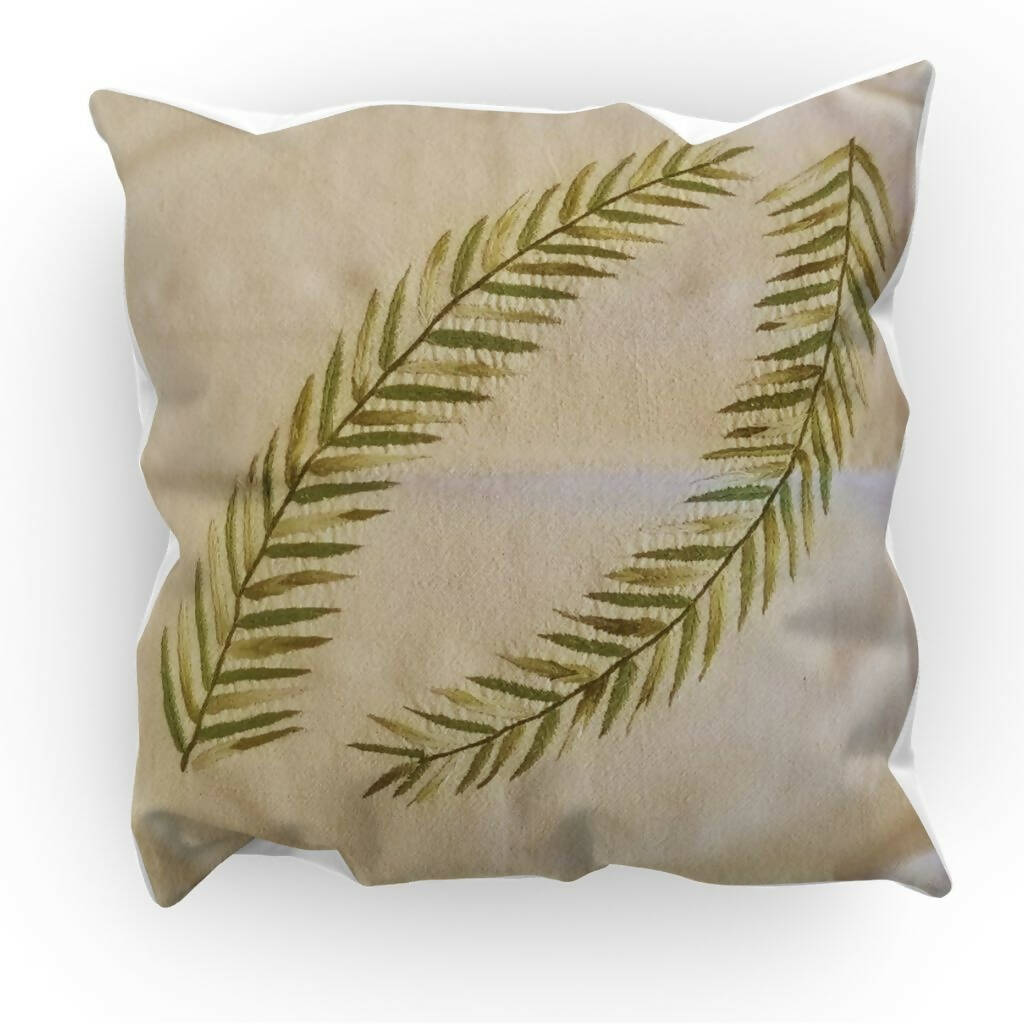 Green Leaves Cushion Cover