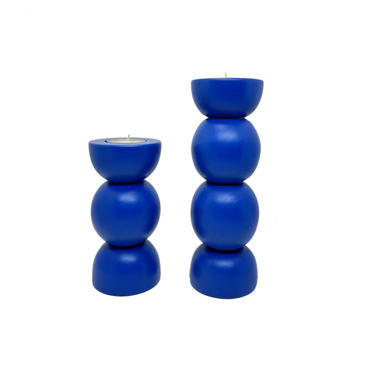 Boules Candle Holders - Blue