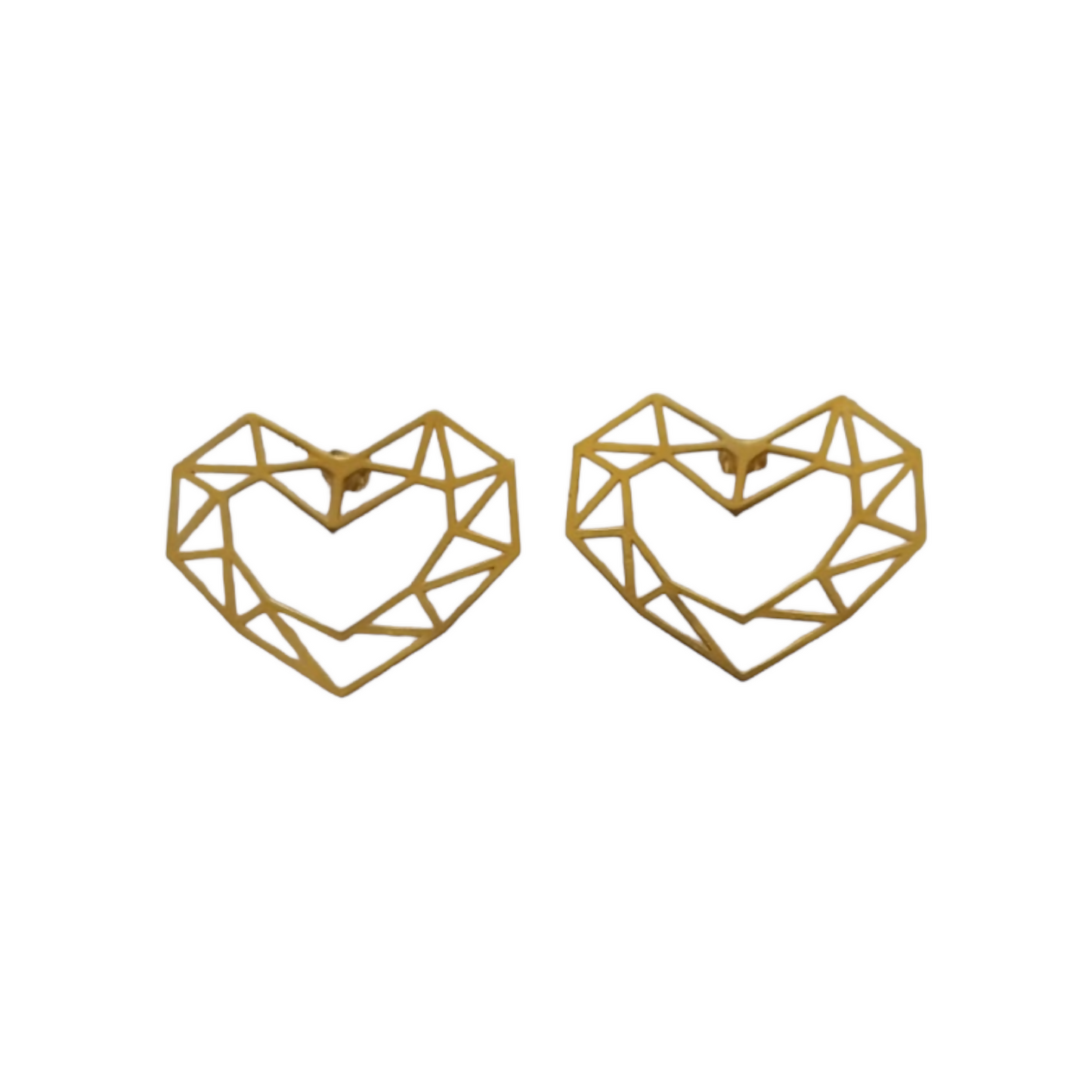 Geometrical Hearts Earrings