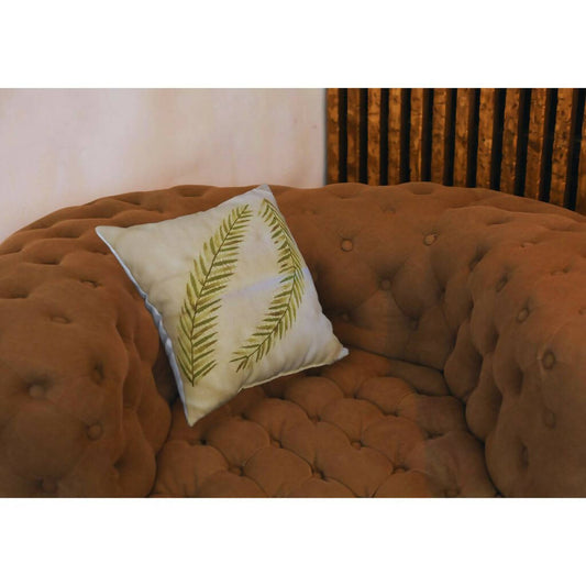 Green Leaves Cushion Cover