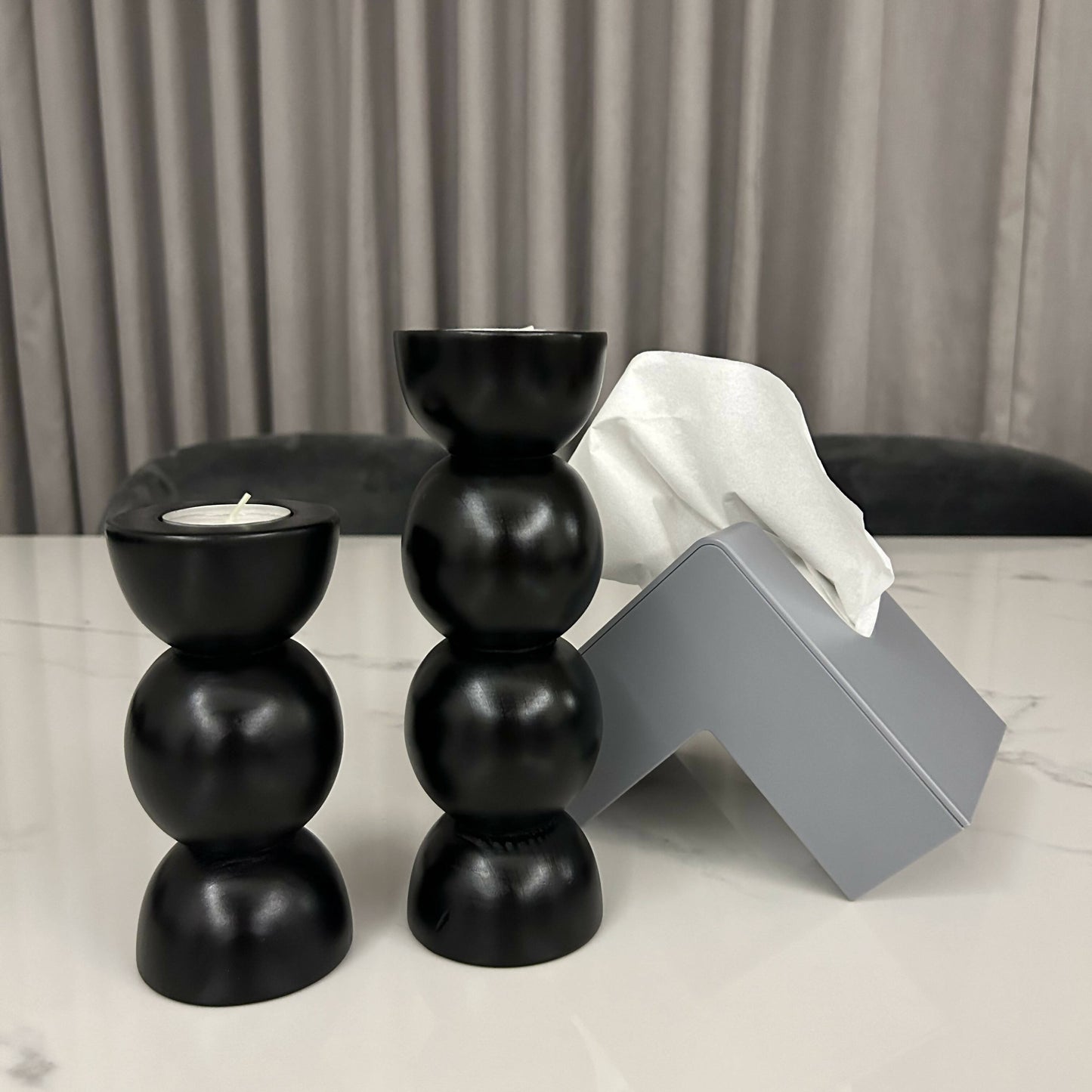 Boules Candle Holders - Black