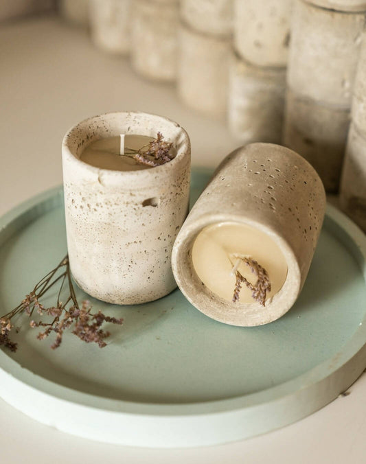 Candles In Pots - Lavender Small