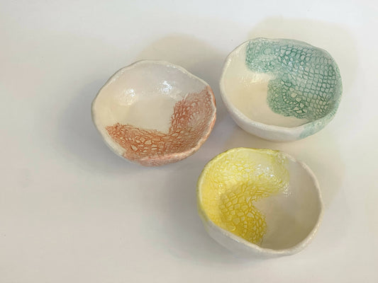 Multi-Colored Crochet Bowls