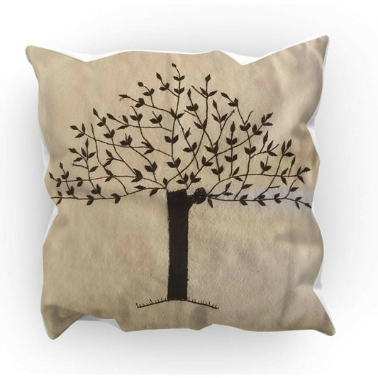 Black Tree Cushion Cover