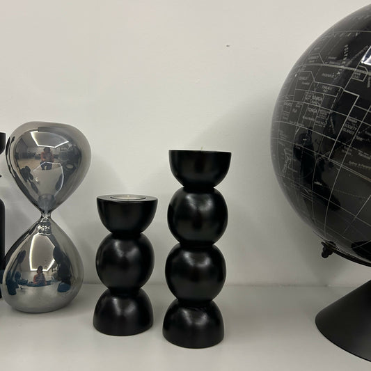 Boules Candle Holders - Black