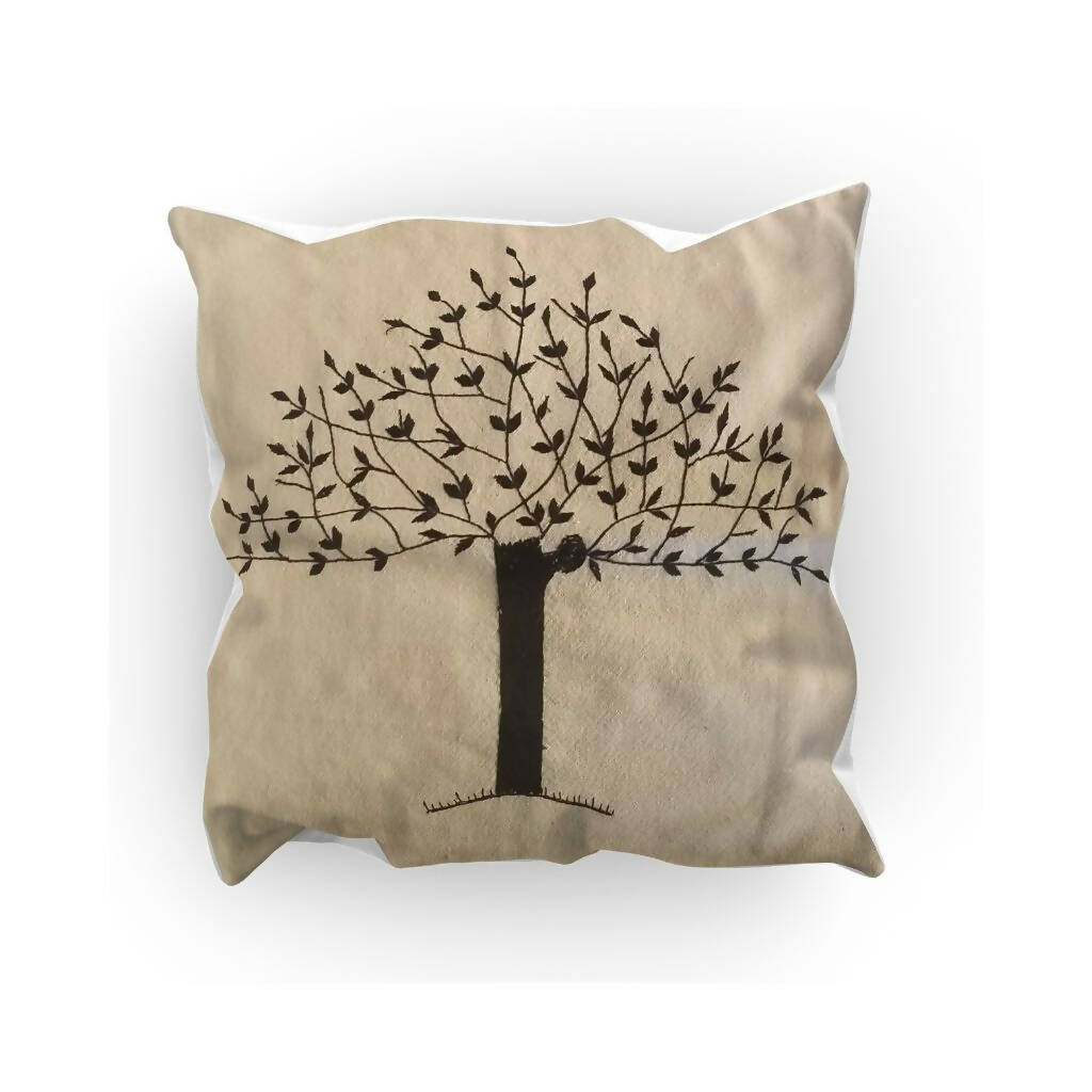 Black Tree Cushion Cover