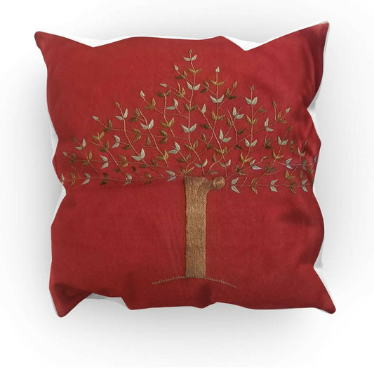 Red Tree Cushion Cover